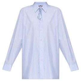 Gucci Camicia di cotone a righe Blu