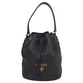 Prada Borsa a secchiello nera Nero
