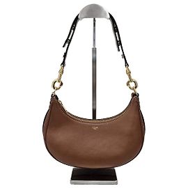 Céline Borsa Aba Medium in pelle di vitello liscia Tan Marrone
