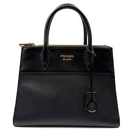 Prada Tote e borsa a tracolla Saffiano City Paradigma Nero