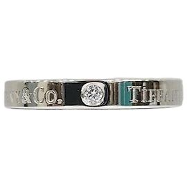 Tiffany & Co Neuer Artikel Diamant Platin Ringband Größe Silber