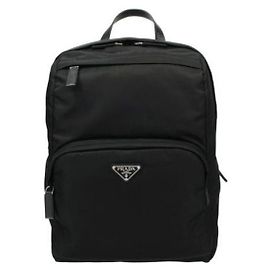 Prada Nylon Saffiano Leather Backpack Black