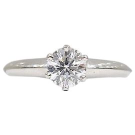 Tiffany & Co Diamant-Platin-Ehering Silber