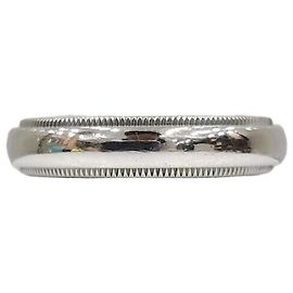 Tiffany & Co Together Milgrain Band Ring Platinum Size Silvery