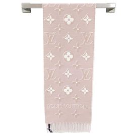 Louis Vuitton Monogram Essential Shine Schal Weiß