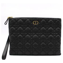 Dior Clutch Large Daily Cannage Caro Nero Nero