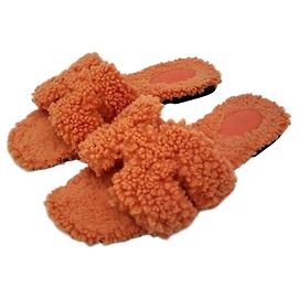 Hermès Oran Shearling Orange Orange