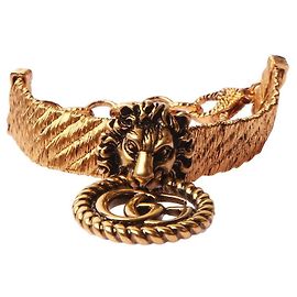 Gucci Pulsera Choker con Cabeza de León Naranja