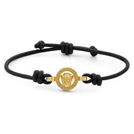 Versace Medusa Leather Bracelet Black