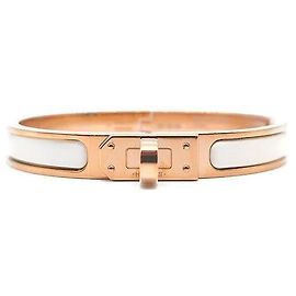 Hermès Pulsera Mini Click Kelly Blanco