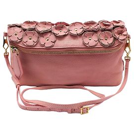 Burberry Clutch transversal Prosum em couro de pétalas de flor rosa Rosa
