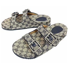 Gucci Sandali Slide GG Supreme Blu