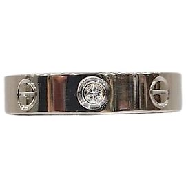 Cartier Diamond White Gold Love Ring Größe Silber