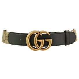 Gucci Cinturón de mujer de cuero beige negro cinturón de lujo Castaño