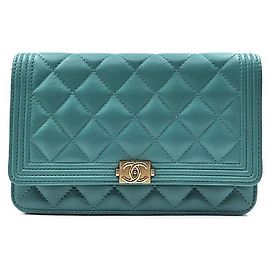Chanel Boy WOC em pele de cordeiro Verde