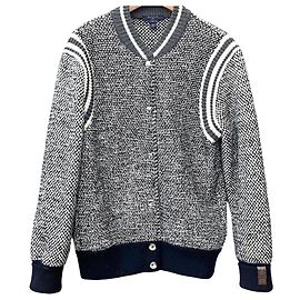 Louis Vuitton Tweed-Bomberjacke Grau Braun