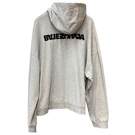 Balenciaga Sweat à capuche Logo Gris Marron