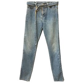 SACAI Strap Denim Pants Mid Blue Blue