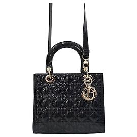 Dior Lady Medium Bag Black Patent Black