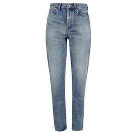 Saint Laurent Vaqueros de corte recto Azul