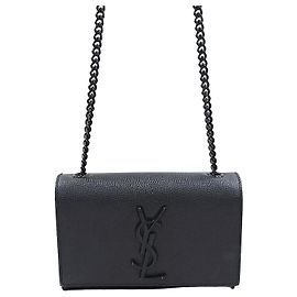 Saint Laurent Kate Monogram Chain Shoulder Bag Mini Black