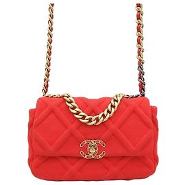 Chanel Jersey Flapback Small Red Series Rouge
