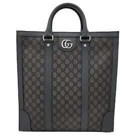 Gucci Sac cabas GG Supreme Ophidia gris Marron