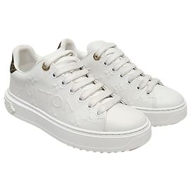 Louis Vuitton Baskets Timeout avec monogramme lettrage blanc Blanc