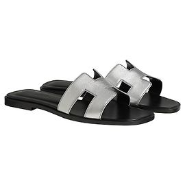 Hermès Oran Sandals Silvery