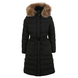 Moncler Gesteppte Shearling-Jacke Schwarz