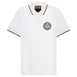 Versace Besticktes Poloshirt Weiß