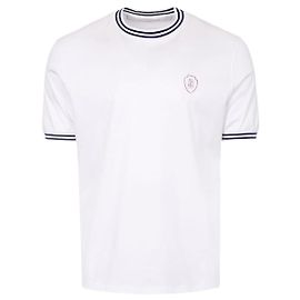 Brunello Cucinelli T-Shirt aus Baumwolljersey mit Logo Weiß