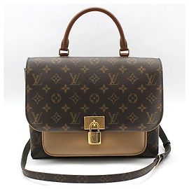 Louis Vuitton Sac à l'épaule Monogram Sesame Marignan Marron