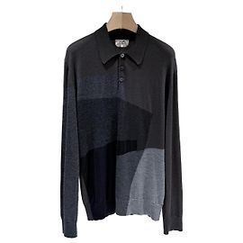 Hermès Seiden-Kaschmir-Polo-Strickpullover (A+/XL) Braun