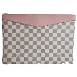 Louis Vuitton Pochette e Clutch Daily Damier Azur Pink Rosa