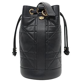 Dior Small Black Cannage Bucket Backpack Black