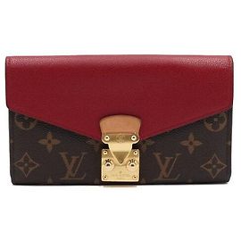 Louis Vuitton Monogram Palace Long Wallet Red