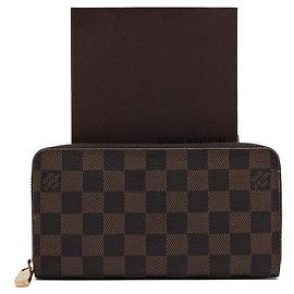 Louis Vuitton Canvas Zippy Wallet Long Wallet Black