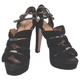 Alaïa Alaia Wildleder-Sandalen Schwarz