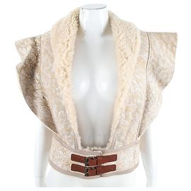 Gilet en shearling Isabel Marant Blanc