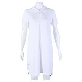 Thom Browne Kurzärmeliges Kleid Weiß