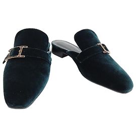 Hermès Mule Beauty en velours Hermes Vert
