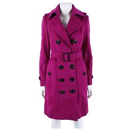 Burberry Cashmere Coat Purple