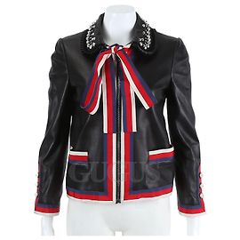 Gucci Lederjacke Schwarz