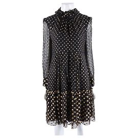 Céline Celine Punktkleid Schwarz