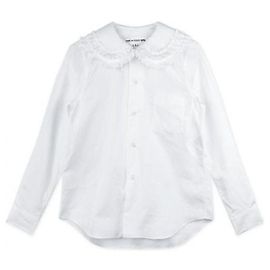 Comme Des Garcons Camicetta con volant Bianco