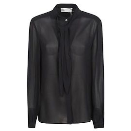 Tory Burch Bow Blouse Black
