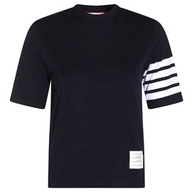 Thom Browne Camiseta de manga corta para mujer Azul
