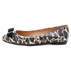 Ballerines Salvatore Ferragamo en cuir verni léopard Multicolore