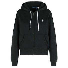 Ralph Lauren Moletom com capuz e zíper com logo Preto